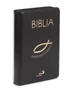 Biblia (oprawa skóra naturalna czarna z suwakiem) 