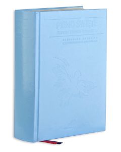 Pismo Święte ST i NT, format duży, oprawa twarda - kolor błękitny, paginator