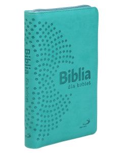Biblia dla kobiet - z suwakiem, turkusowa 