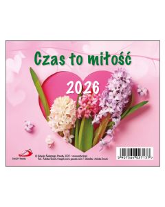 Kalendarz 2026 na biurko - Czas to miłość