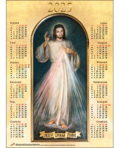 Kalendarz 2025 - plk. średni "Jezus Miłosierny"